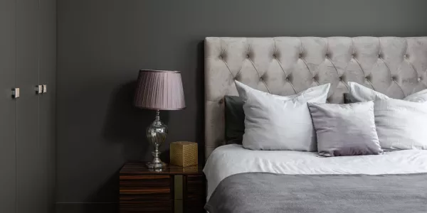 Bedroom Gray and white