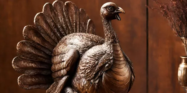 Bronzed Tabletop Turkey